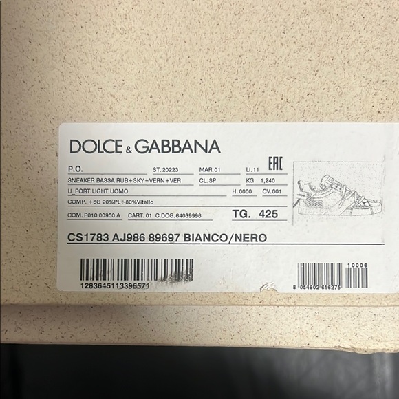 Dolce & Gabbana Black and White Sneakers - Picture 1 of 6